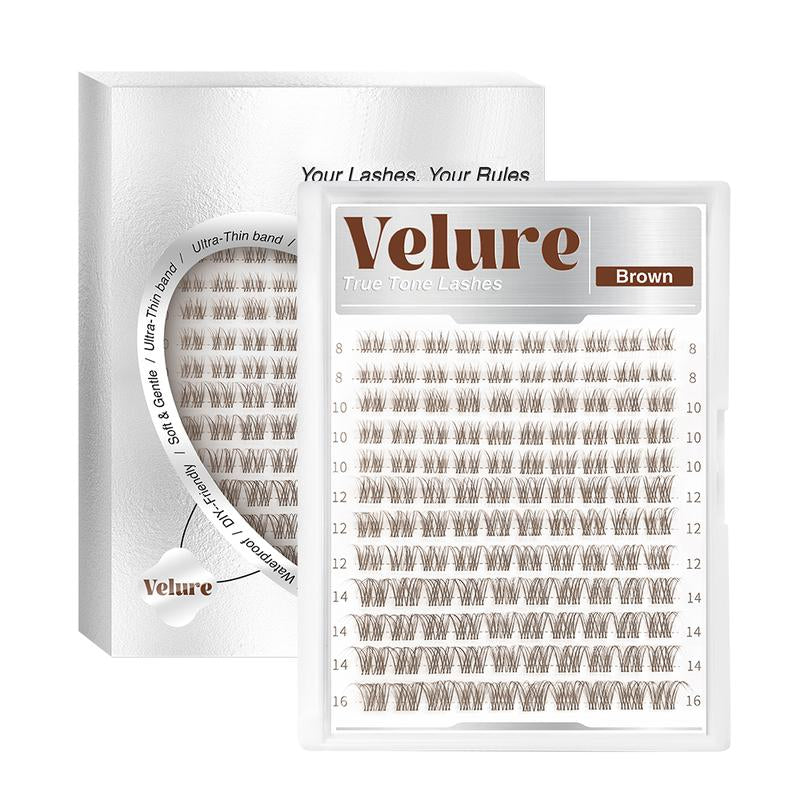 Trending Brown Lash Collection | Dark & Light Brown Velure Flaunt | Flawless for Fair/Dark Hair | Reusable, Lightweight & Natural Brown Flora Brown Venus Natural Daily, Volumn Style | Beginner-Friendly | DIY Lashes
