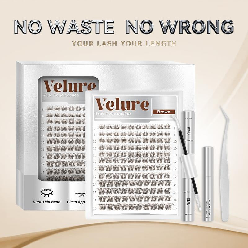 Trending Brown Lash Collection | Dark & Light Brown Velure Flaunt | Flawless for Fair/Dark Hair | Reusable, Lightweight & Natural Brown Flora Brown Venus Natural Daily, Volumn Style | Beginner-Friendly | DIY Lashes