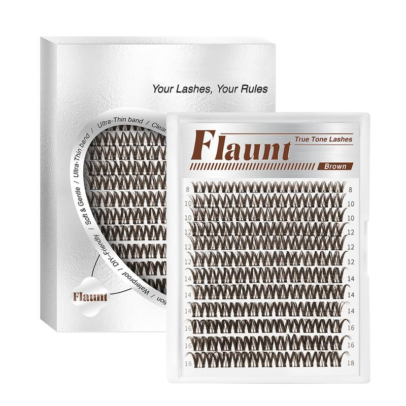 Trending Brown Lash Collection | Dark & Light Brown Velure Flaunt | Flawless for Fair/Dark Hair | Reusable, Lightweight & Natural Brown Flora Brown Venus Natural Daily, Volumn Style | Beginner-Friendly | DIY Lashes