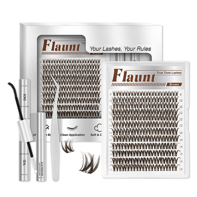 Trending Brown Lash Collection | Dark & Light Brown Velure Flaunt | Flawless for Fair/Dark Hair | Reusable, Lightweight & Natural Brown Flora Brown Venus Natural Daily, Volumn Style | Beginner-Friendly | DIY Lashes