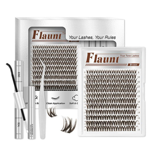 Trending Brown Lash Collection | Dark & Light Brown Velure Flaunt | Flawless for Fair/Dark Hair | Reusable, Lightweight & Natural Brown Flora Brown Venus Natural Daily, Volumn Style | Beginner-Friendly | DIY Lashes