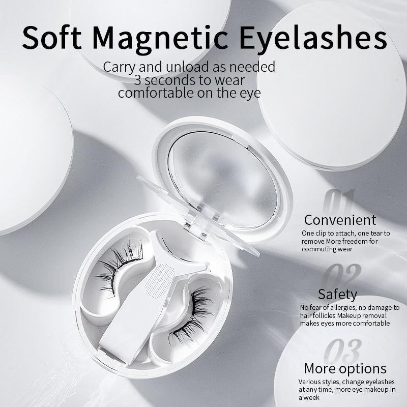 Mosty Soft Magnetic Eyelashes All-In-One Box, Reusable, Glue-Free, Waterproof, Lightweight, Natural Style Makeup and Non Makeup#Tiktokshopbacktoschool