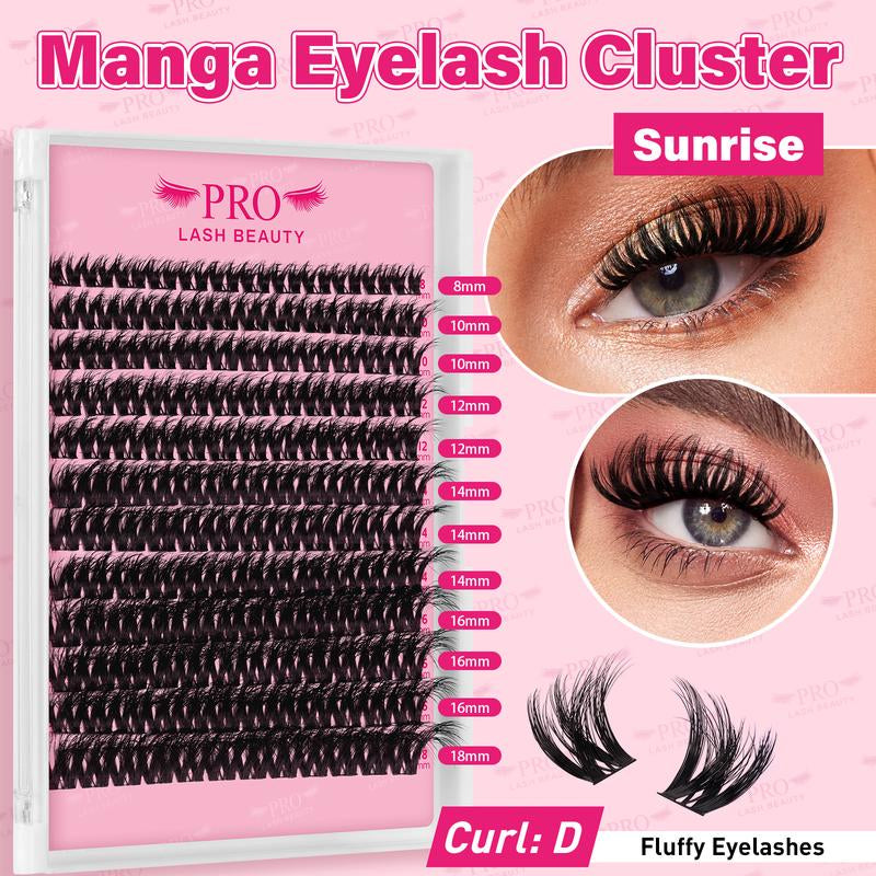 Prolashbeauty Sunrise Lashes Cluster Lash Extension Kit DIY Eyelashes Extensions C D Curl Makeup