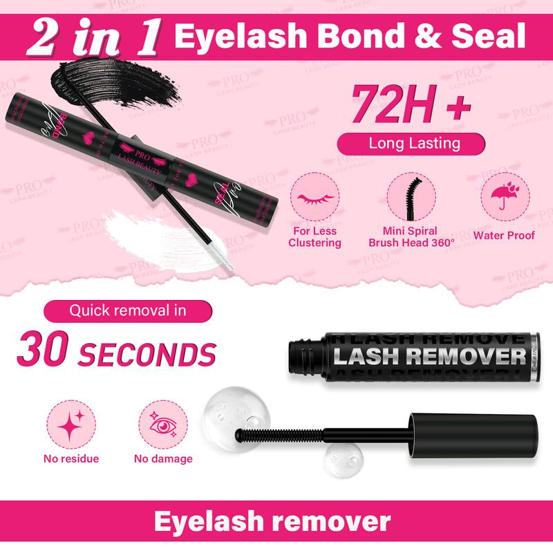 Prolashbeauty Sunrise Lashes Cluster Lash Extension Kit DIY Eyelashes Extensions C D Curl Makeup