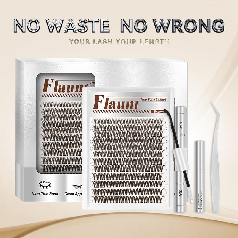 Trending Brown Lash Collection | Dark & Light Brown Velure Flaunt | Flawless for Fair/Dark Hair | Reusable, Lightweight & Natural Brown Flora Brown Venus Natural Daily, Volumn Style | Beginner-Friendly | DIY Lashes