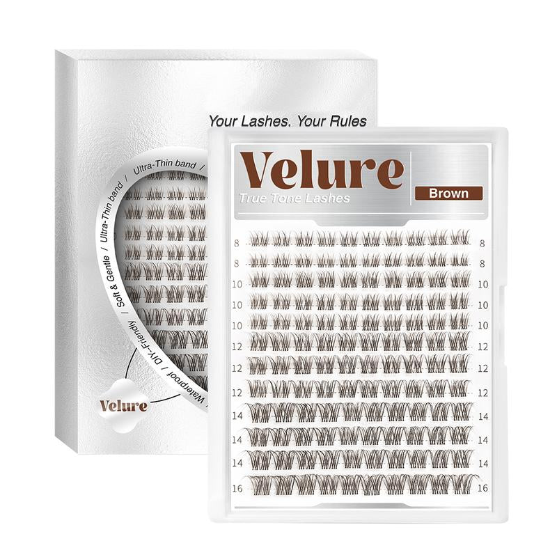 Trending Brown Lash Collection | Dark & Light Brown Velure Flaunt | Flawless for Fair/Dark Hair | Reusable, Lightweight & Natural Brown Flora Brown Venus Natural Daily, Volumn Style | Beginner-Friendly | DIY Lashes