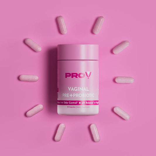 PRO-V Women'S Prebiotic & Probiotic Blend - 6 Probiotic Strains, XOS, Cranberry Extract for Ph Balance, Odor Control & Gut Health - 30 Capsules - Healthcare