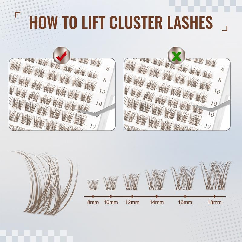 Trending Brown Lash Collection | Dark & Light Brown Velure Flaunt | Flawless for Fair/Dark Hair | Reusable, Lightweight & Natural Brown Flora Brown Venus Natural Daily, Volumn Style | Beginner-Friendly | DIY Lashes