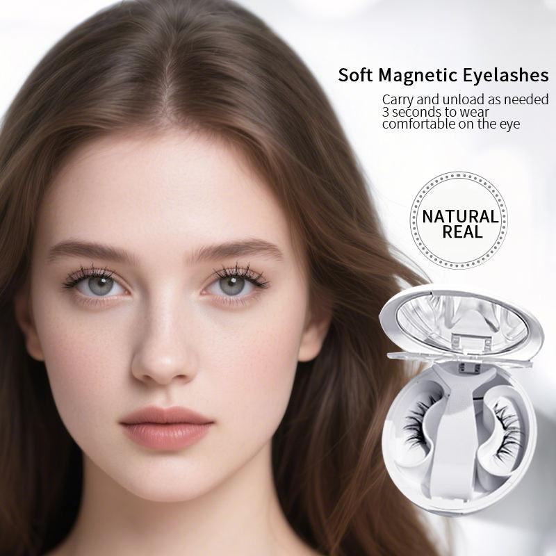 Mosty Soft Magnetic Eyelashes All-In-One Box, Reusable, Glue-Free, Waterproof, Lightweight, Natural Style Makeup and Non Makeup#Tiktokshopbacktoschool