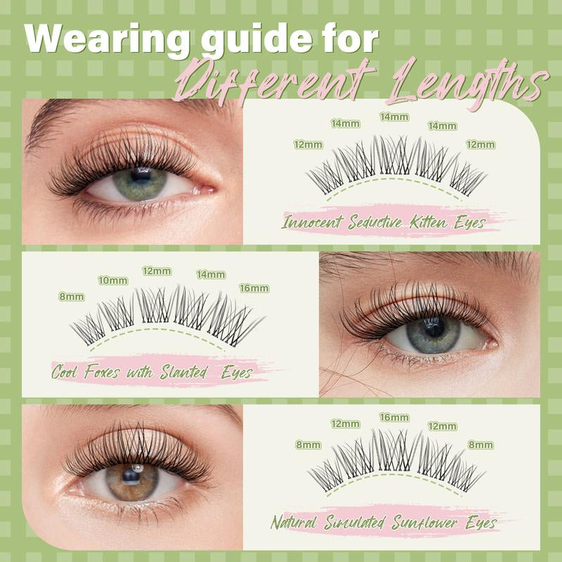 KEYYOU Venus DIY Lashes Clusters Invisible Band Natural Soft Waterproof Lash Extension Kit 8-18MIX Easy to Apply at Home Cosmetic Makeup