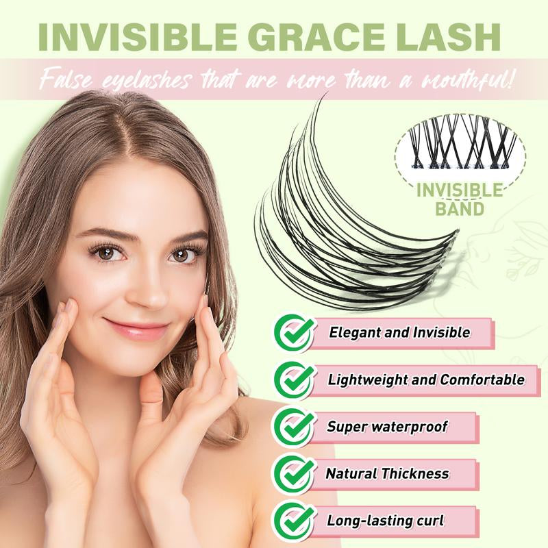 KEYYOU Venus DIY Lashes Clusters Invisible Band Natural Soft Waterproof Lash Extension Kit 8-18MIX Easy to Apply at Home Cosmetic Makeup