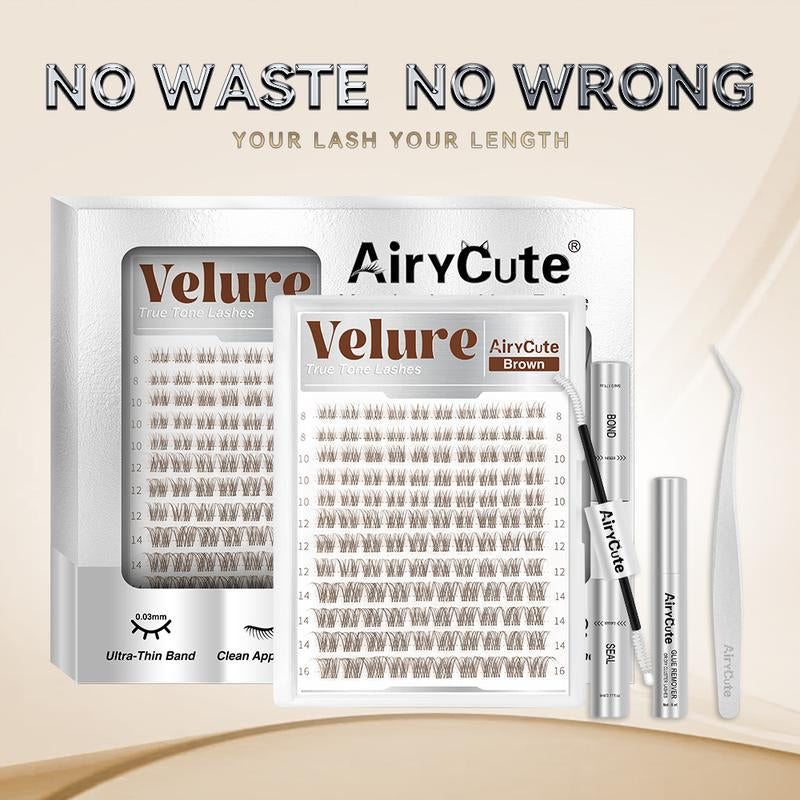 Trending Brown Lash Collection | Dark & Light Brown Velure Flaunt | Flawless for Fair/Dark Hair | Reusable, Lightweight & Natural Brown Flora Brown Venus Natural Daily, Volumn Style | Beginner-Friendly | DIY Lashes