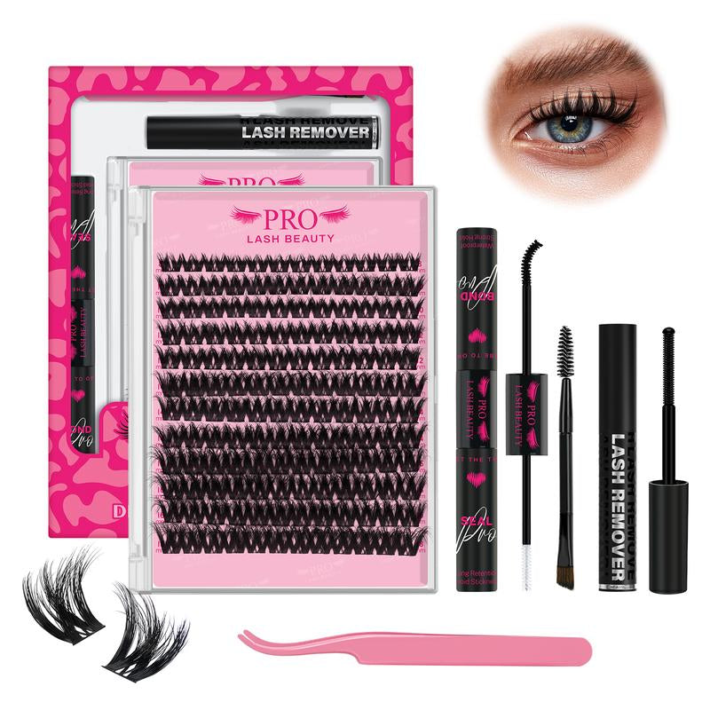 Prolashbeauty Sunrise Lashes Cluster Lash Extension Kit DIY Eyelashes Extensions C D Curl Makeup