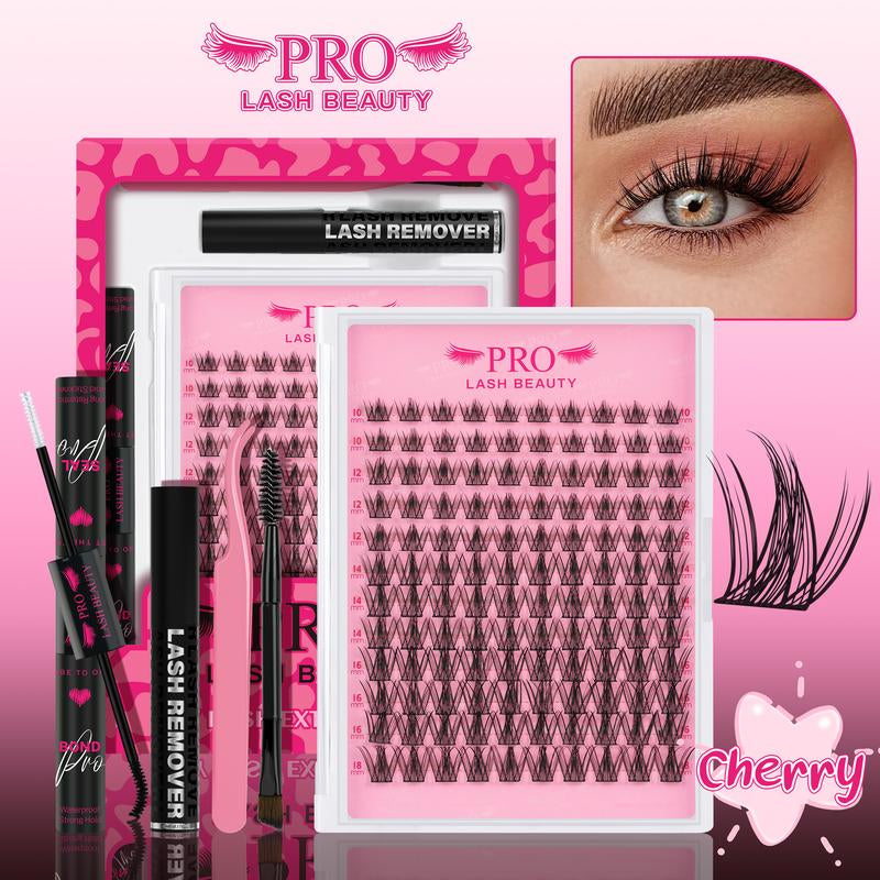 Prolashbeauty Sunrise Lashes Cluster Lash Extension Kit DIY Eyelashes Extensions C D Curl Makeup