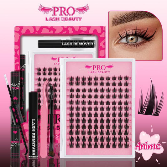 Prolashbeauty Sunrise Lashes Cluster Lash Extension Kit DIY Eyelashes Extensions C D Curl Makeup