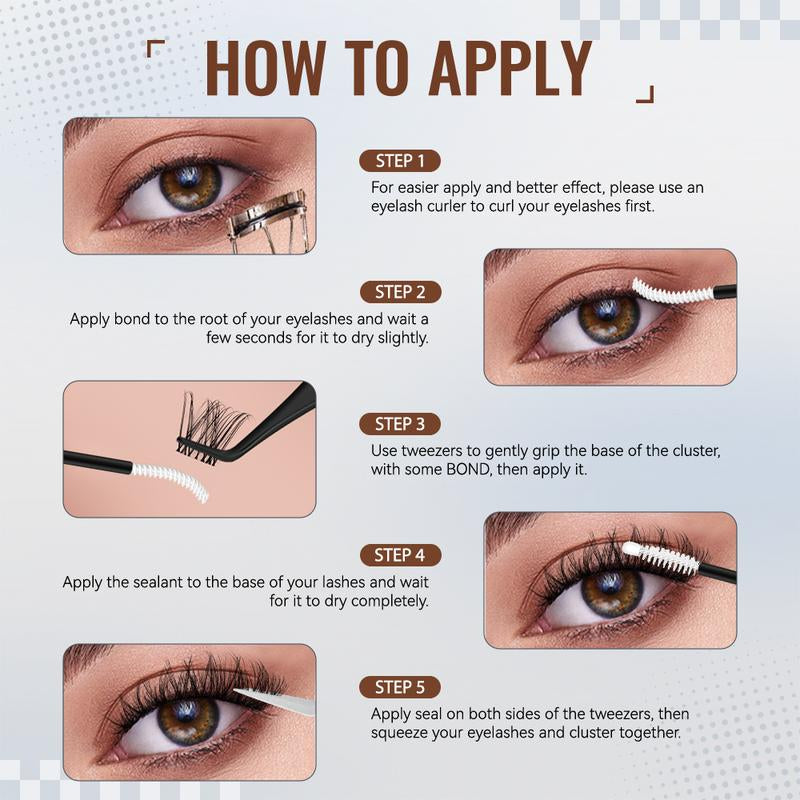 Trending Brown Lash Collection | Dark & Light Brown Velure Flaunt | Flawless for Fair/Dark Hair | Reusable, Lightweight & Natural Brown Flora Brown Venus Natural Daily, Volumn Style | Beginner-Friendly | DIY Lashes