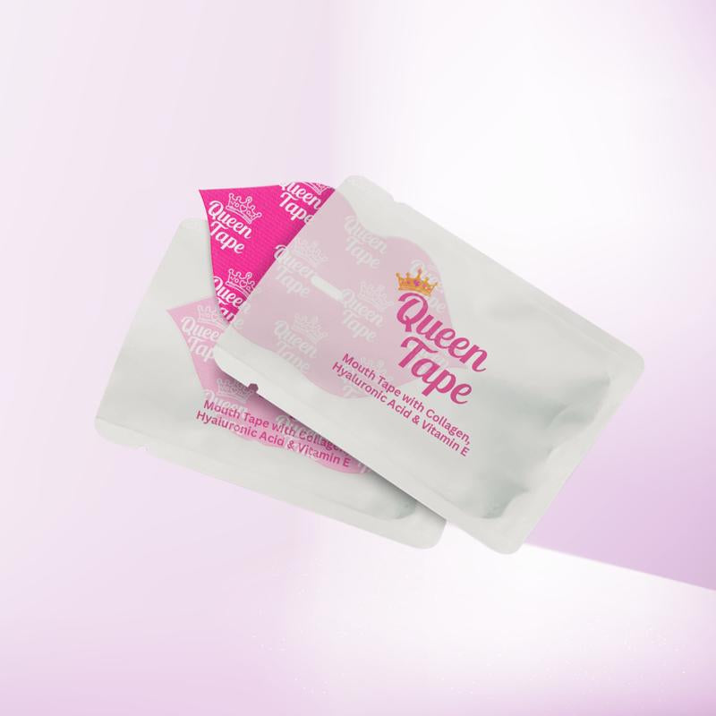 Queen Tape - Hydrating & Moisturizing Mouth Tape for Sleep - Royal Plump Edition - Lip Plumping - Mouth Tape with Collagen Hyaluronic Acid & Vitamin E - One Month Supply
